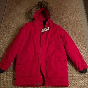Mens Woolrich Down Patrol Parka with Hood - Large
